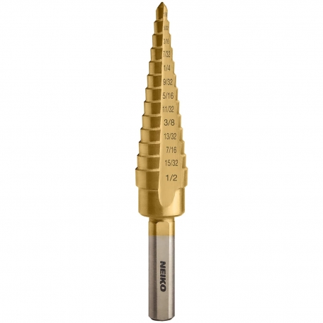 Titanium Step Drill Bit 1/8 to 1/2 inch (10182)