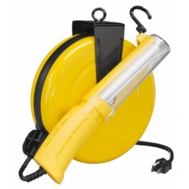 13 WATT FLUORESCENT RETRACTABLE CORD REEL WORK LIGHT 