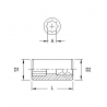 Double square 5/16'' SAE socket 1/4'' drive  262510