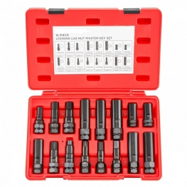 SOCKET LUG NUT MASTER KEY SET 16 PC 02457A