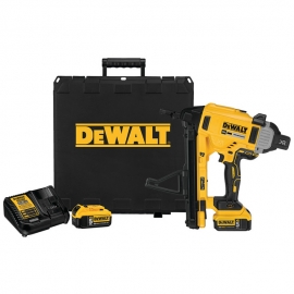 DEWALT DEW-DCN891P2 Cloueur à béton sans fil à chargeur 1 po, kit 2x 5,0 Ah