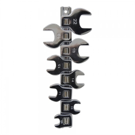 Crowfoot wrench set 3/8'' drive metric 369372