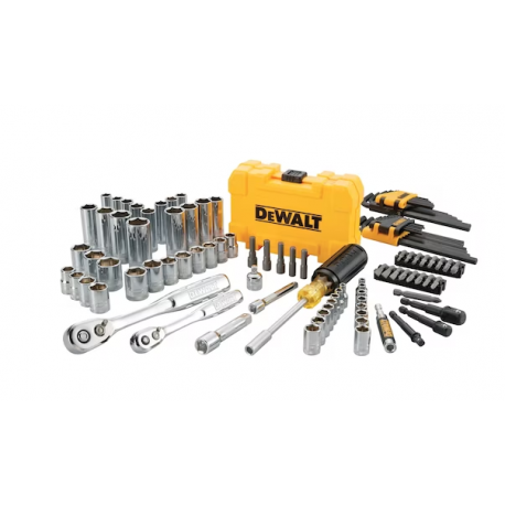 108 Piece 1/4 in & 3/8 in Drive Mechanics Tools Set DWMT73801