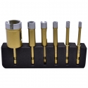 6 pc diamond core drill bit set  120756