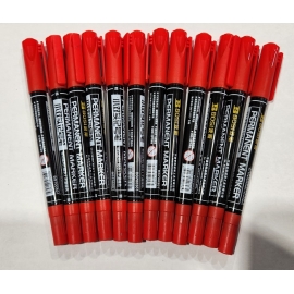 Permanent markers 12pc RED  BS700301-R