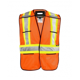 Hi visibility 5 point tear away vest with back binding 116583OR