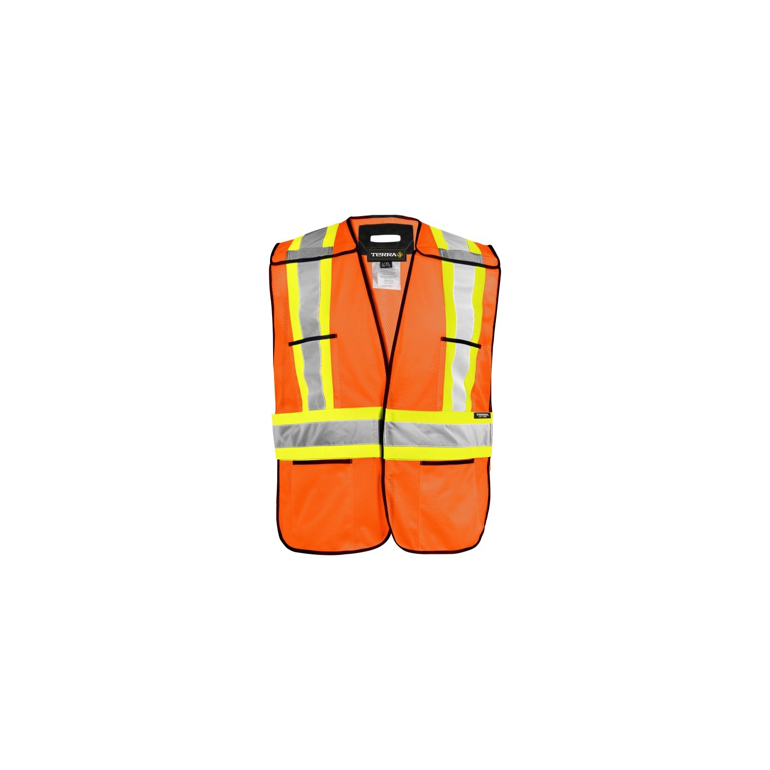 Hi visibility 5 point tear away vest with back binding 116583OR