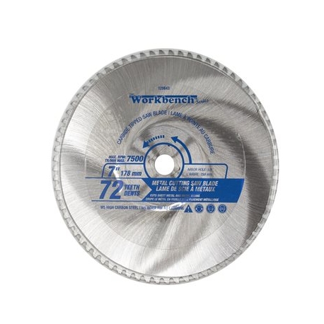 METAL CUTTING SAW BLADE 7” X 72T 120643