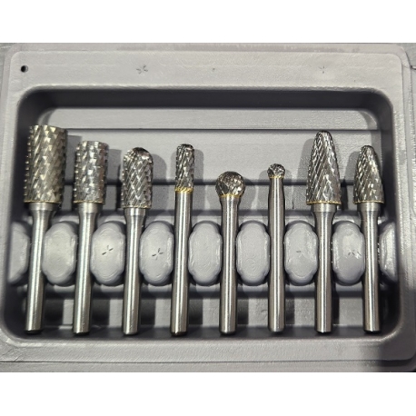 8 piece double cut carbide burr set (CRF8)