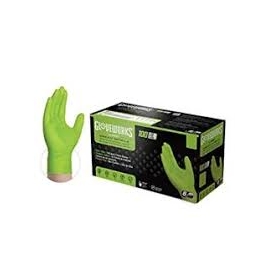 Bodyworks green nitrile gloves Large 46100