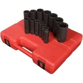 Double square impact socket set 13pc  2858