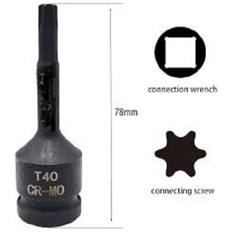 Torx socket T40 x 1/2'' drive 366440