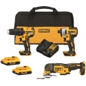 DEWALT 20V MAX* Brushless Cordless 3-Tool Combo Kit (DCK379D2)