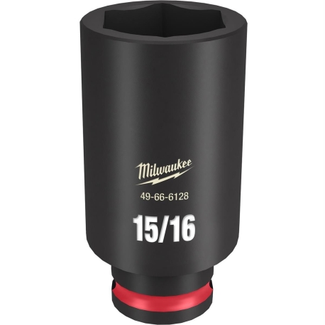 MLW49-66-6128 Milwaukee Tool SHOCKWAVE Impact Duty 3/8"Dr 15/16" Deep 6 Point Socket