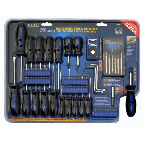 78 PC SCREWDRIVER & BITS 78 PC SCREWDRIVER & BITS