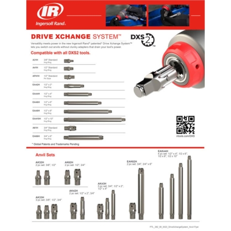 Jeu de 3 enclumes Ingersoll Rand DXS IRTAK43HP