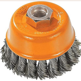 WALTER 13-F 354 Orange Cup Brush Knot-Twisted Wires 3" x 5/8-11"