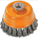 WALTER 13-F 354 Brosse coupe orange à fils torsadés avec nœuds 3" x 5/8-11"