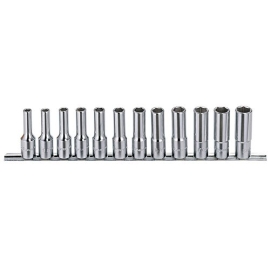 Genius tools 1/2'' drive deep chrome sockets, metric  GD-412M