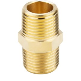 NPT brass adapter 1/2''M x 1/2''M  JAS122-D