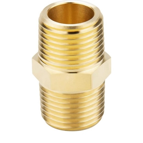 NPT brass adapter 1/2''M x 1/2''M  JAS122-D