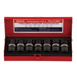 Universal joint impact socket set 3/8'' metric TG213M