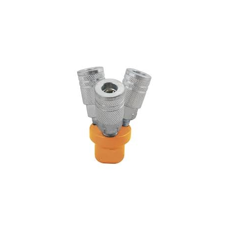 Raccord diviseur à 3 sorties, M-style 1/4 po. NPT (14929) Raccord diviseur à 3 sorties, M-style 1/4 po. NPT (14929)