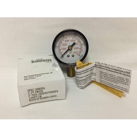 Pressure gauge 1000 psi x 1/4'' NPT  5WZ20