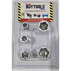 5 pc damaged nut / bolt removal sockets VT13871