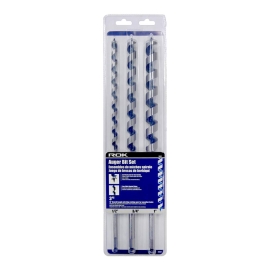 Set of 3 auger type wood drill bits (36037)