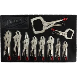 Milwaukee 10 piece torque locking plier set 48-22-3690