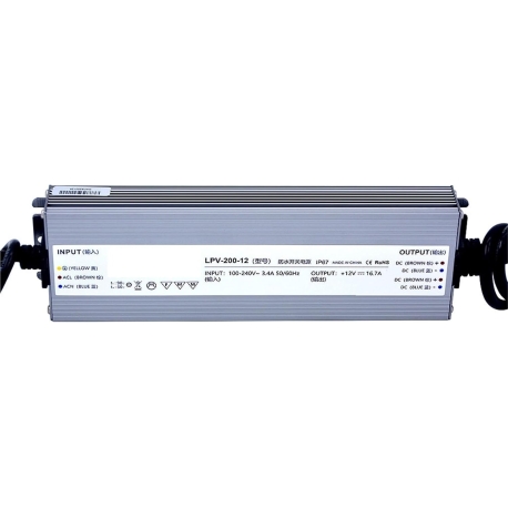 Low voltage transformer 12V to 120V  LPV200-12