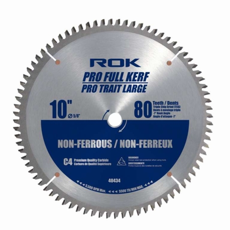 Lame 10" x 80D pour métaux non ferreux 40434 Lame 10" x 80D pour métaux non ferreux 40434