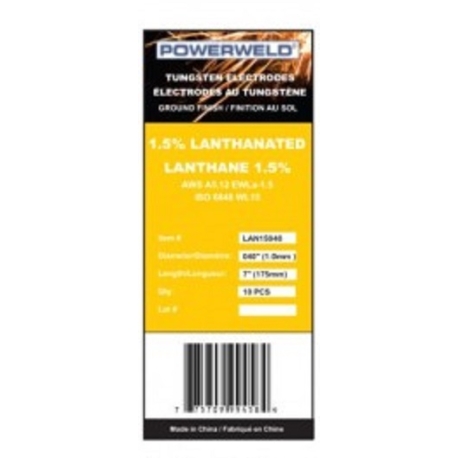 Électrodes 10mcx au tungstène LAN15116 Électrodes 10mcx au tungstène LAN15116