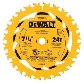 Lame de scie circulaire 7-1/4 po 24 dents DWA271424