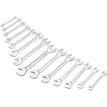14 piece metric angle head open end wrench set 17284