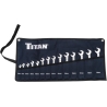 14 piece metric angle head open end wrench set 17284