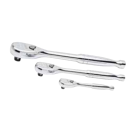 3 Piece Full Polish Mixed Ratchet Set (1/4”, 3/8”, 1/2” Drives) (KDT81206XP)