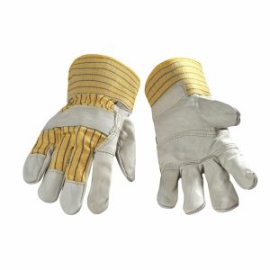 Split leather glove yellow  fc20-10