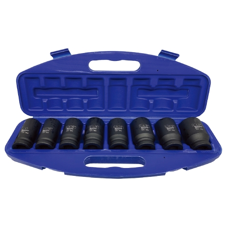 **Coffret Tooltech FirmGrip 9 pièces de douilles à choc profond SAE 3/4 po avec étui – Cr-V 370173