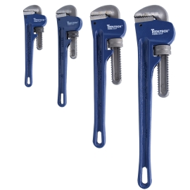 Tooltech FirmGrip 4PC Pipe Wrench Cast Iron 8-10-14-18in Set 702708