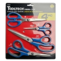 4PC Scissors With Comfort Grip Stainless Steel Set 360202