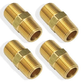 4 piece 1/4'' x 1/4'' male NPT adapters  JAS120BB-4