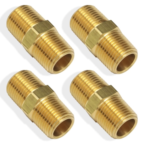 4 piece 1/4'' x 1/4'' male NPT adapters  JAS120BB-4