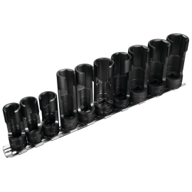 Jeu de 10 douilles métriques a tuyaux  W84027