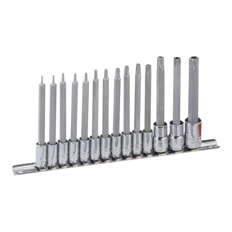 JEU DE 14 DOUILLES À EMBOUTS LONGS ÉTOILES 1/4"-3/8" Réf. GNSBS2314TL