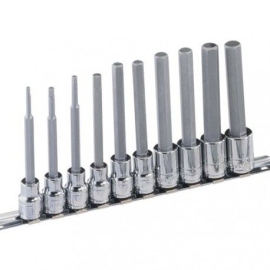 10 embouts hexagonaux longs 3/8" (9,5 mm) Référence : GNSBS310HML