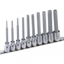 10PCS  3/8"DR METRIC LONG.HEX socket set GNSBS310HML