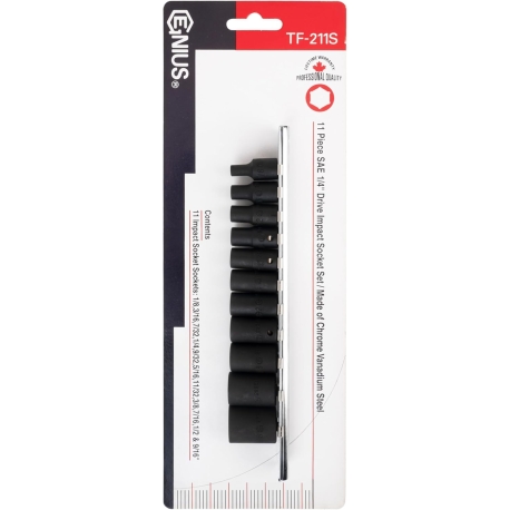 Jeu de douilles courtes 11mcx 1/4'' GNSTF211S