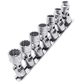 Genius US-307S - 7PC 3/8" Dr. SAE Universal Hand Socket Set (12-Point) Item No. GNSUS307S